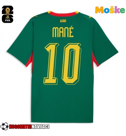 Moške Nogometnih dresov Senegal Sadio Mane #10 Gostujoči SP 2026 Kratki rokavi Moške Nogometnih dresov Senegal Sadio Mane #10 Gostujoči SP 2026 Kratki rokavi